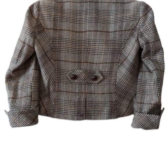 Cropped Blazer - Brown Tweed - Chapter One - Petite 10P - Picture 2 of 6